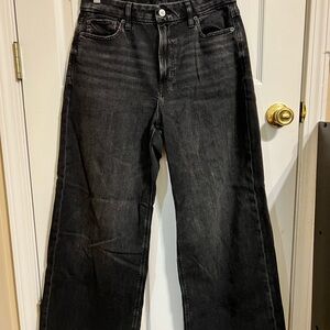 American Eagle dreamy drape stretch curvy super high waisted baggy wide leg 10